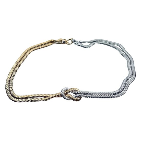 Pair Of Avon Omega Necklaces Together In A Double Strand Choker Necklace (6117) - Picture 5 of 7